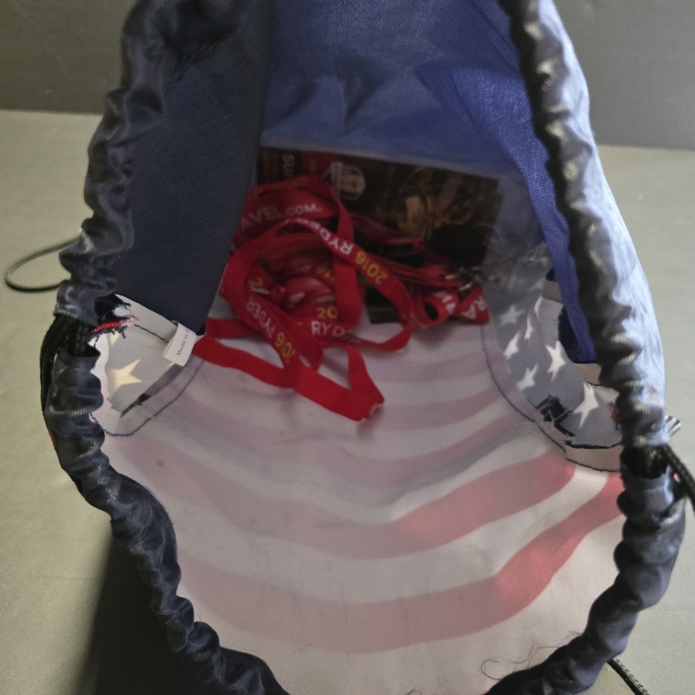 Ryder Cup Hazeltine 2016 Backpack Unisex One Size Drawstring USA - Picture 15 of 15